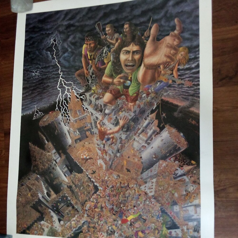Vintage Castle Rock Print Lithography 28x22